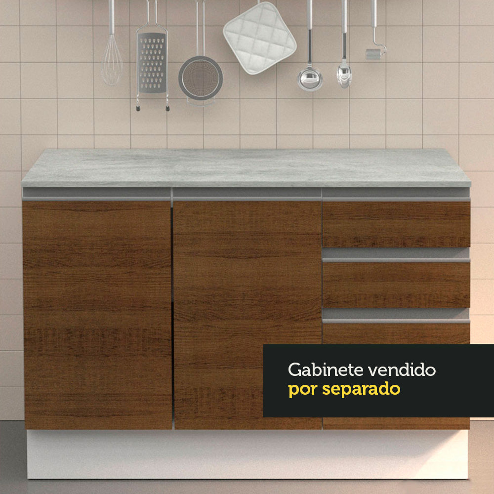Tapa para Bajo Mesada 120 x 52 cm Gris Madesa