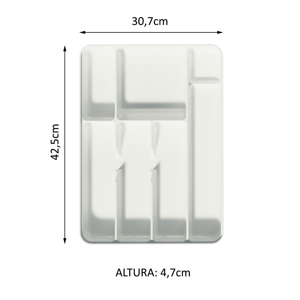 Organizador de Cubiertos para Bajo Mesada Cocina Blanco Madesa