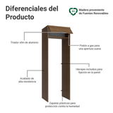 Mueble para empotrar Heladera 73 cm 1 Puerta Abatible Marrón Stella Madesa