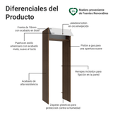 Mueble para empotrar Heladera 73 cm 1 Puerta Abatible Marrón/Blanco Vik Madesa