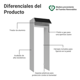 Mueble para empotrar Heladera 73 cm 1 Puerta Abatible  Blanco/Negro Glamy Madesa