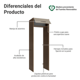 Mueble para empotrar Heladera 73 cm 1 Puerta Abatible Marrón/Crema Agata Madesa