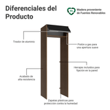 Mueble para empotrar Heladera 73 cm 1 Puerta Abatible Marrón/Negro Glamy Madesa