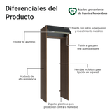 Mueble para empotrar Heladera 73 cm 1 Puerta Abatible Marrón/Negro Lux Madesa
