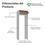 Mueble para empotrar Heladera 73 cm 1 Puerta Abatible Blanco/Marrón Stella Madesa