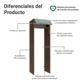 Mueble para empotrar Heladera 73 cm 1 Puerta Abatible Marrón/Gris Lux Madesa