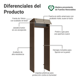Mueble para empotrar Heladera 73 cm 1 Puerta Abatible Marrón/Crema Vik Madesa