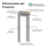 Mueble para empotrar Heladera 73 cm 1 Puerta Abatible Blanco/Crema Vik Madesa