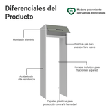 Mueble para empotrar Heladera 73 cm 1 Puerta Abatible Blanco/Gris Agata Madesa