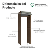 Mueble para empotrar Heladera 73 cm 1 Puerta Abatible Marrón/Gris Agata Madesa