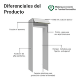 Mueble para empotrar Heladera 73 cm 1 Puerta Abatible Blanco Aterciopelado Lux Madesa