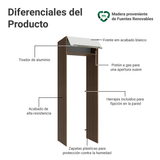 Mueble para empotrar Heladera 73 cm 1 Puerta Abatible Marrón/Blanco Aterciopelado Lux Madesa