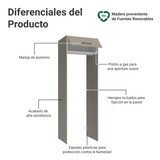 Mueble para empotrar Heladera 73 cm 1 Puerta Abatible Crema/Blanco/Crema Agata Madesa