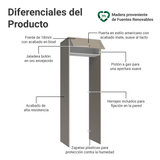 Mueble para empotrar Heladera 73 cm 1 Puerta Abatible Crema/Blanco/Crema Vik Madesa