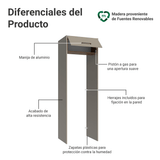 Mueble para empotrar Heladera 73 cm 1 Puerta Abatible Crema/Marrón/Crema Agata Madesa