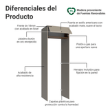 Mueble para empotrar Heladera 73 cm 1 Puerta Abatible Crema/Marrón/Crema Vik Madesa