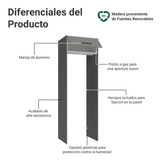 Mueble para empotrar Heladera 73 cm 1 Puerta Abatible  Gris/Blanco/Gris Agata Madesa