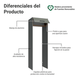 Mueble para empotrar Heladera 73 cm 1 Puerta Abatible Gris/Marrón/Gris Agata Madesa