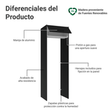 Mueble para empotrar Heladera 73 cm 1 Puerta Abatible Negro/Blanco/Negro Agata Madesa