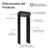 Mueble para empotrar Heladera 73 cm 1 Puerta Abatible Negro/Marrón/Negro Lux Madesa