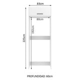 Mueble para Heladera Agata con 1 Puerta Blanco