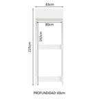 Mueble para empotrar Heladera 83 cm 1 Puerta Rebatible Blanco Glamy Madesa
