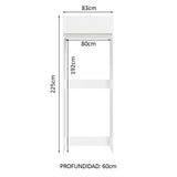 Porta refrigerador Madesa Glamy 1 puerta abatible - Blanco