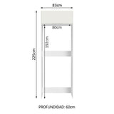 Mueble para Empotrar Heladera 1 Puerta Abatible Blanco Stella Madesa