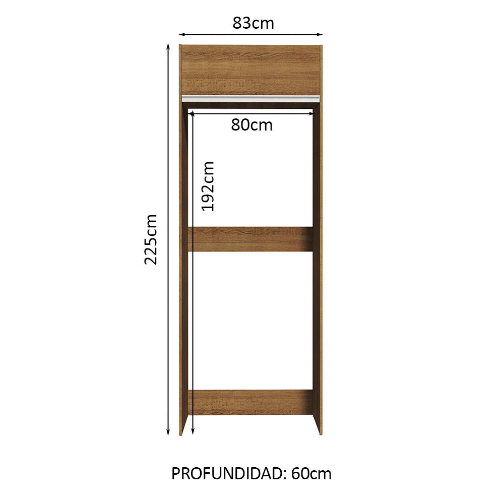 Bajo Mesada Puerta-Refrigerador Madesa Glamy 1 Puerta Rebatible Marrón