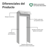 Mueble para empotrar Heladera 83 cm 1 Puerta Rebatible Blanco Agata Madesa