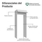 Mueble para empotrar Heladera 83 cm 1 Puerta Rebatible Blanco Glamy Madesa