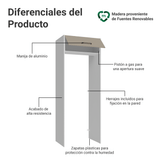 Mueble para empotrar Heladera 83 cm 1 Puerta Rebatible Blanco/Crema Agata Madesa