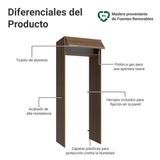 Mueble para empotrar Heladera 83 cm 1 Puerta Rebatible Marrón Glamy Madesa