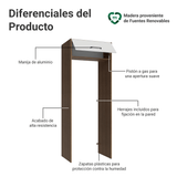 Mueble para empotrar Heladera 83 cm 1 Puerta Rebatible Marrón/Blanco Agata Madesa