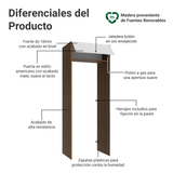 Mueble para empotrar Heladera 83 cm 1 Puerta Rebatible Marrón/Blanco Vik Madesa