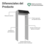 Mueble para empotrar Heladera 83 cm 1 Puerta Rebatible Blanco/Negro Agata Madesa