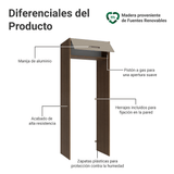 Mueble para empotrar Heladera 83 cm 1 Puerta Rebatible Marrón/Crema Agata Madesa