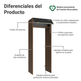 Mueble para empotrar Heladera 83 cm 1 Puerta Rebatible Marrón/Negro Lux Madesa
