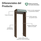 Mueble para empotrar Heladera 83 cm 1 Puerta Abatible Marrón/Gris Lux Madesa