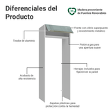 Mueble para empotrar Heladera 83 cm 1 Puerta Abatible Blanco/Gris Lux Madesa