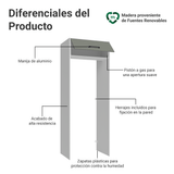 Mueble para empotrar Heladera 83 cm 1 Puerta Rebatible Blanco/Gris Agata Madesa