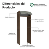 Mueble para empotrar Heladera 83 cm 1 Puerta Rebatible Marrón/Gris Agata Madesa
