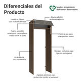 Mueble para empotrar Heladera 83 cm 1 Puerta Rebatible Marrón/Gris Vik Madesa