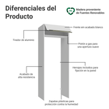 Mueble para empotrar Heladera 83 cm 1 Puerta Rebatible Blanco Aterciopelado Lux Madesa