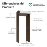 Mueble para empotrar Heladera 83 cm 1 Puerta Rebatible Marrón/Blanco Aterciopelado Lux Madesa