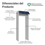 Mueble para empotrar Heladera 83 cm 1 Puerta Rebatible Blanco/Azul Vik Madesa