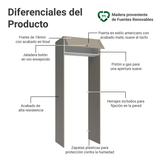 Mueble para empotrar Heladera 83 cm 1 Puerta Abatible Crema/Blanco/Crema Vik Madesa