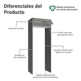 Mueble para empotrar Heladera 83 cm 1 Puerta Rebatible Gris/Blanco/Gris Agata Madesa