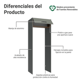 Mueble para empotrar Heladera 83 cm 1 Puerta Rebatible Gris/Marrón/Gris Agata Madesa