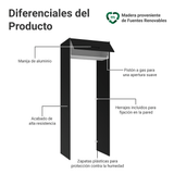 Mueble para empotrar Heladera 83 cm 1 Puerta Rebatible Negro/Blanco/Negro Agata Madesa